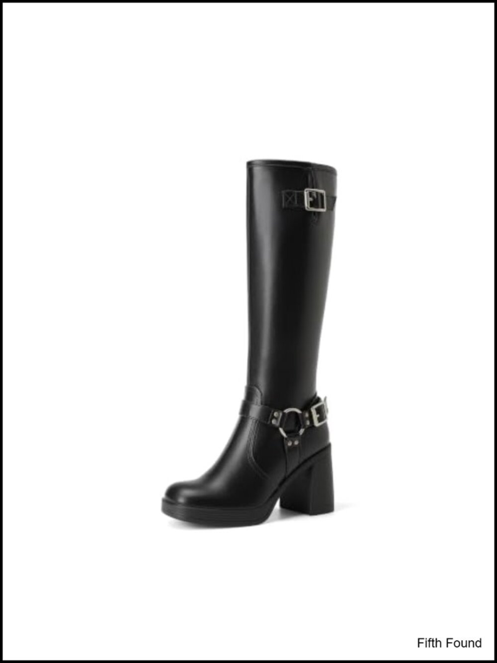 DREAM PAIRS Women's Platform Chunky Knee High Boots Faux Leather